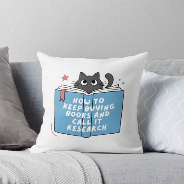 Item preview, Funny Reading Cat Bookworm Illustration for Book Lovers and Library Enthusiasts designed and sold by Charonde.