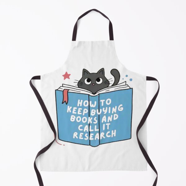 Item preview, Funny Reading Cat Bookworm Illustration for Book Lovers and Library Enthusiasts designed and sold by Charonde.