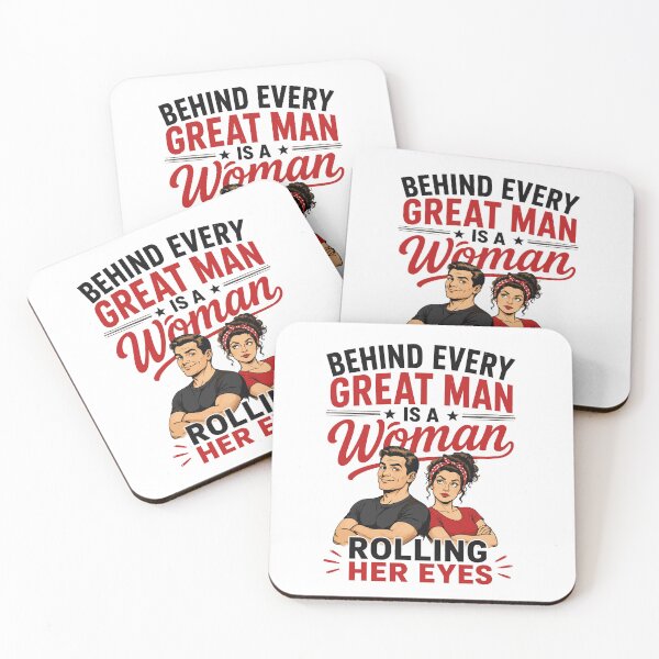 Item preview, Behind every great man is a woman who rolls her eyes – Funny marriage sayings designed and sold by Hamdy est 1985.