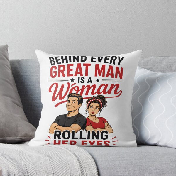 Item preview, Behind every great man is a woman who rolls her eyes – Funny marriage sayings designed and sold by Hamdy est 1985.