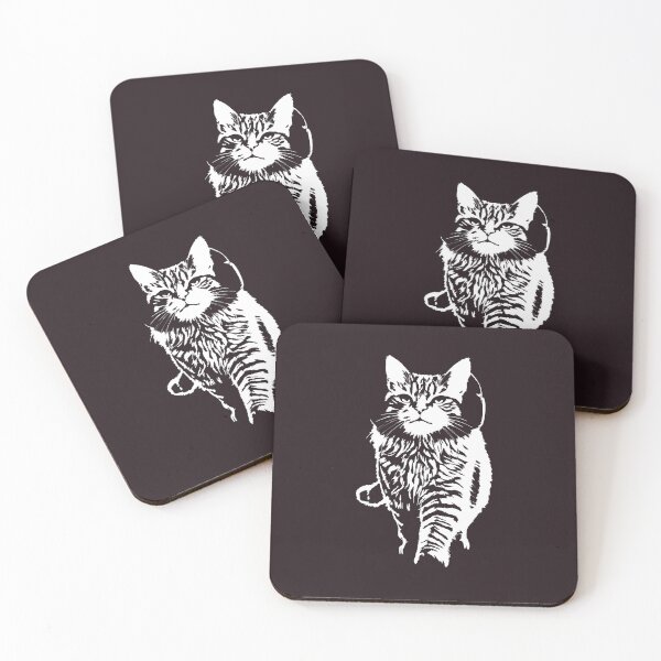 Item preview, Lofi Cat with Headphones Retro Line Art designed and sold by Moodprint5.