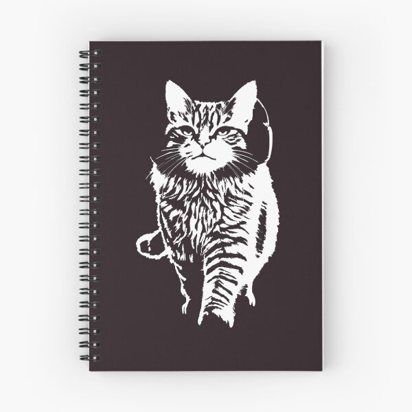 Item preview, Lofi Cat with Headphones Retro Line Art designed and sold by Moodprint5.