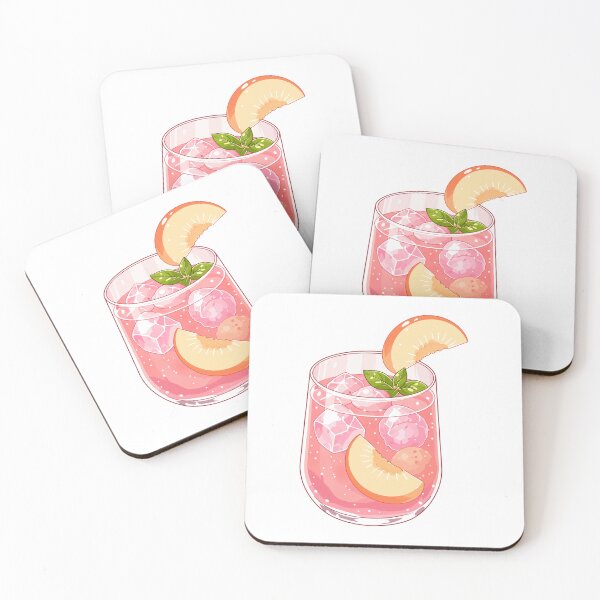 Item preview, Kawaii Peach Soda Drink designed and sold by KJackArtwork.