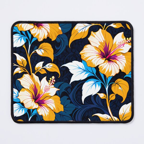 Item preview, Artistic Hibiscus Floral Pattern with Botanical Details. designed and sold by MissYouONLY.