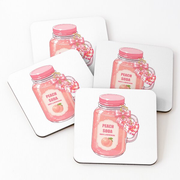 Item preview, Kawaii Peach Soda Drink designed and sold by KJackArtwork.