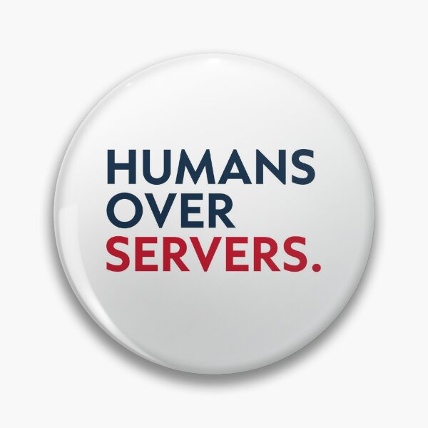 Item preview, Humans Over Servers | Anti AI Statement Typography designed and sold by GosiaArtGarden.