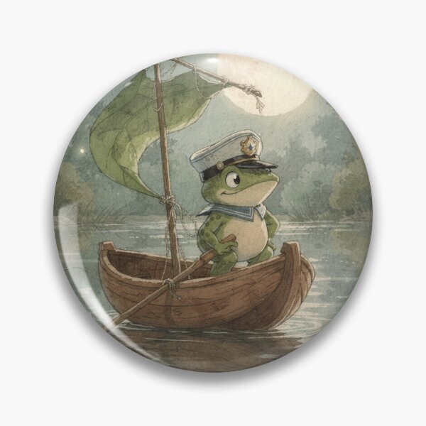 Item preview, Frog Sea Captain of a Walnut-Shell Boat designed and sold by PictorialWhimsy.