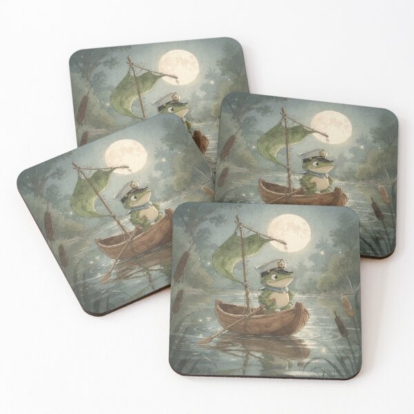 Item preview, Frog Sea Captain of a Walnut-Shell Boat designed and sold by PictorialWhimsy.