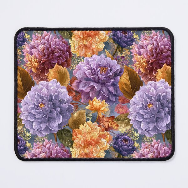 Item preview, Unique Dahlias Print  - Flower Garden Pattern  - Birthday Gifts For Boyfriend designed and sold by RoyalStarsPatts.