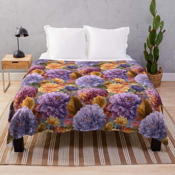 Item preview, Unique Dahlias Print  - Flower Garden Pattern  - Birthday Gifts For Boyfriend designed and sold by RoyalStarsPatts.