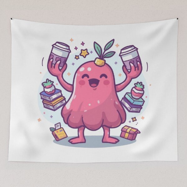 Item preview, Anxiety Blob Sticker | Cute Overthinking Monster Kawaii Design designed and sold by Stylestickers55.
