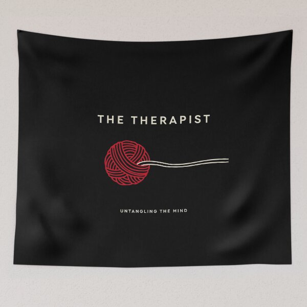 Item preview, The Therapist Untangling The Mind Red Yarn Ball designed and sold by Enea Kelo.