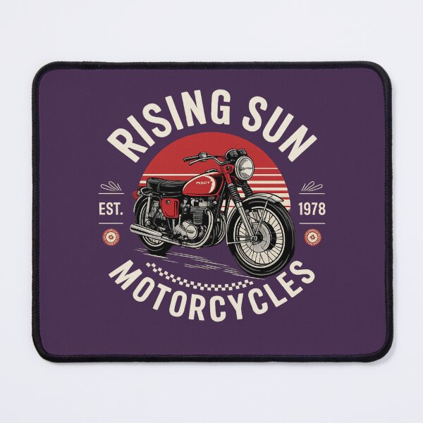 Item preview, Rising Sun Motorcycles Vintage Retro Motorcycle Graphic | Classic Biker Design designed and sold by Ajayk27.