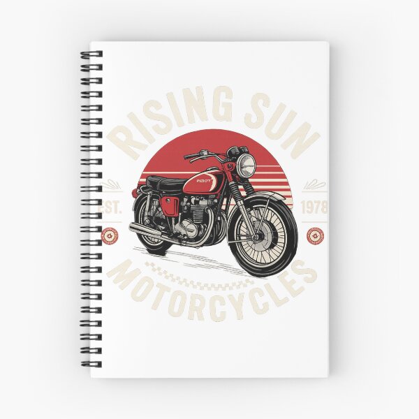 Item preview, Rising Sun Motorcycles Vintage Retro Motorcycle Graphic | Classic Biker Design designed and sold by Ajayk27.
