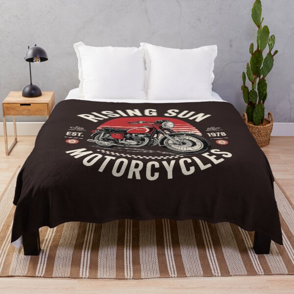 Item preview, Rising Sun Motorcycles Vintage Retro Motorcycle Graphic | Classic Biker Design designed and sold by Ajayk27.