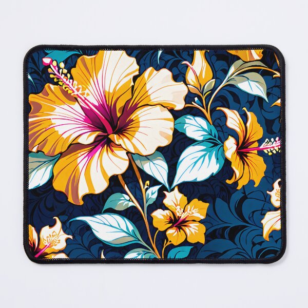 Item preview, Bold Botanical Hibiscus with Colorful Floral Arrangement. designed and sold by MissYouONLY.