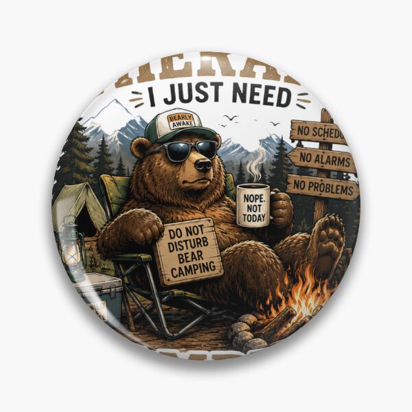 Item preview, I Don't Need Therapy I Just Need Camping | Funny Bear Camping Shirt designed and sold by DMQ-Designs.