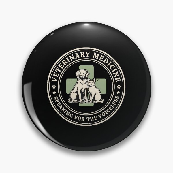 Item preview, Veterinary Medicine Speaking For The Voiceless Vet Badge designed and sold by Enea Kelo.
