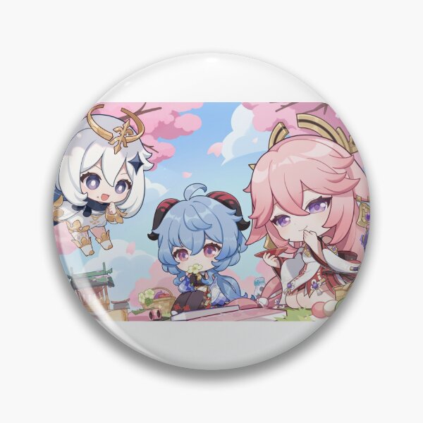 Item preview, Yae Miko, Paimon and Ganyu designed and sold by Lauwuuh.