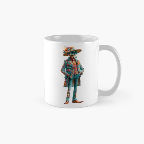 Item preview, Dia de Muertos Skeleton Gentleman | Floral Catrín Mexican Art designed and sold by MythicMood.