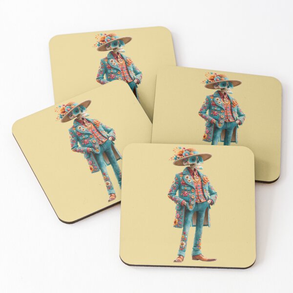 Item preview, Dia de Muertos Skeleton Gentleman | Floral Catrín Mexican Art designed and sold by MythicMood.