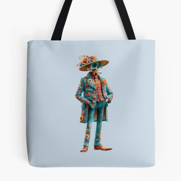 Item preview, Dia de Muertos Skeleton Gentleman | Floral Catrín Mexican Art designed and sold by MythicMood.