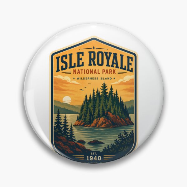 Item preview, Isle Royale National Park Wilderness Island Est. 1940 Michigan USA Travel Outdoors Nature Lover designed and sold by Simsimah26Parks.
