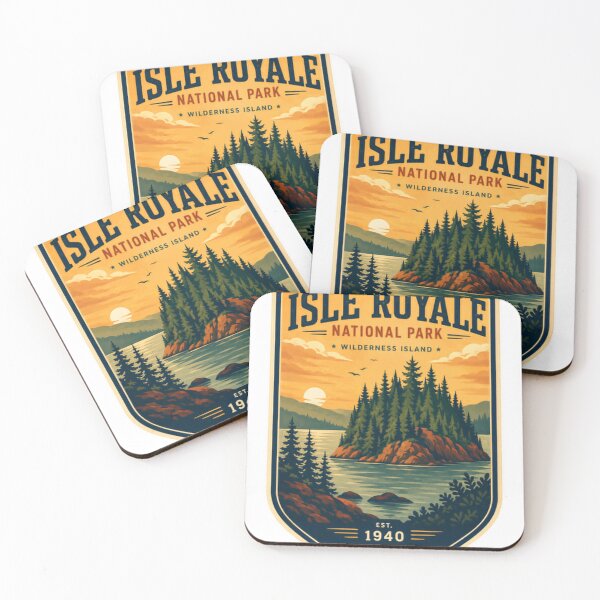 Item preview, Isle Royale National Park Wilderness Island Est. 1940 Michigan USA Travel Outdoors Nature Lover designed and sold by Simsimah26Parks.