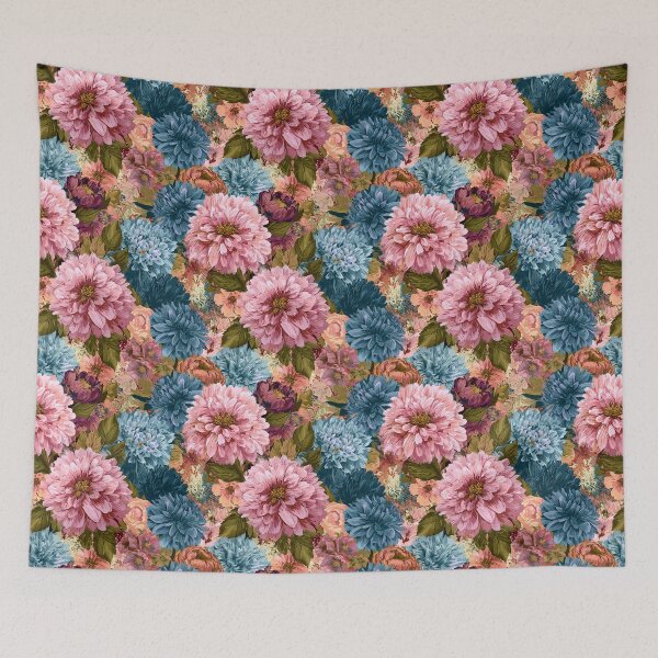 Item preview, Classic Dahlias Texture  - Botanical Garden Pattern  - Birthday Gifts For Girlfriend designed and sold by RoyalStarsPatts.