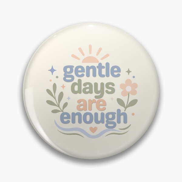 Item preview, Gentle Days Are Enough – Minimalist Mindfulness Typography designed and sold by CosmicQuietLab.