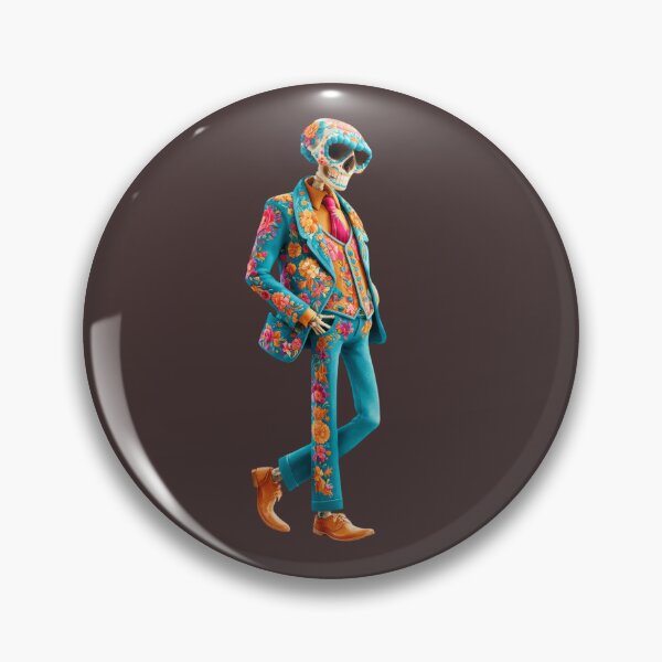 Item preview, Dia de Muertos Skeleton Gentleman | Floral Catrín Mexican Art designed and sold by MythicMood.