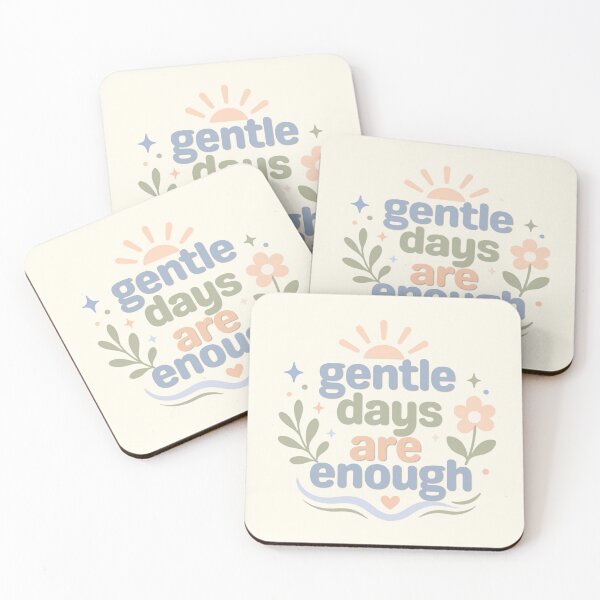 Item preview, Gentle Days Are Enough – Minimalist Mindfulness Typography designed and sold by CosmicQuietLab.