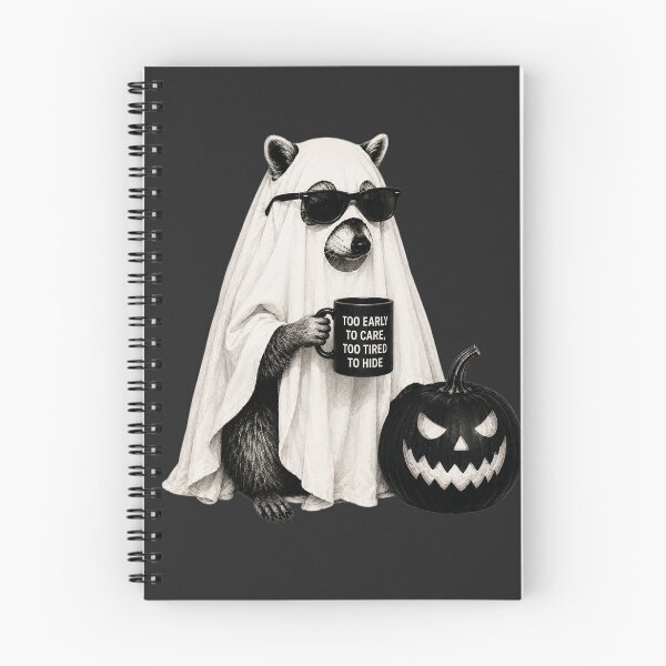 Item preview, Funny Halloween Ghost Raccoon Office Worker Illustration designed and sold by bosamji.