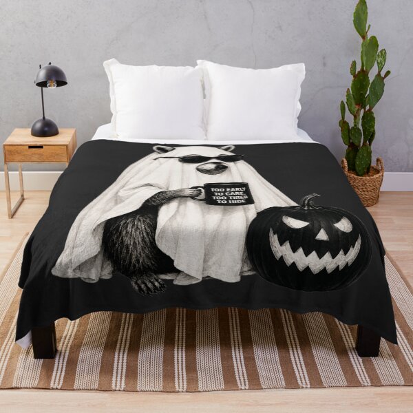 Item preview, Funny Halloween Ghost Raccoon Office Worker Illustration designed and sold by bosamji.