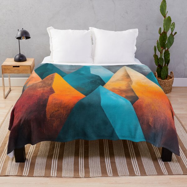 Item preview, Peaks – Geometric Mountain Landscape Abstract Art designed and sold by MarkedArtPrints.