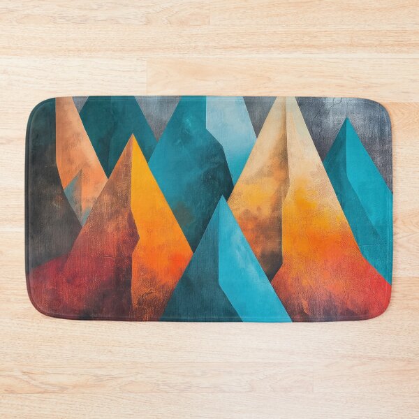 Item preview, Peaks – Geometric Mountain Landscape Abstract Art designed and sold by MarkedArtPrints.