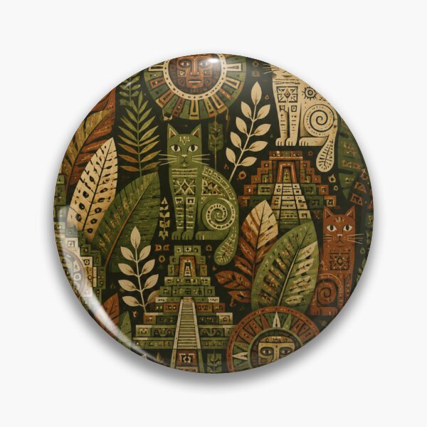 Item preview, Incan Jungle Cats Pattern designed and sold by Mindworx21.