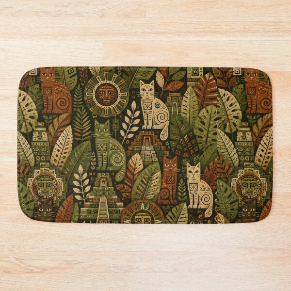 Item preview, Incan Jungle Cats Pattern designed and sold by Mindworx21.
