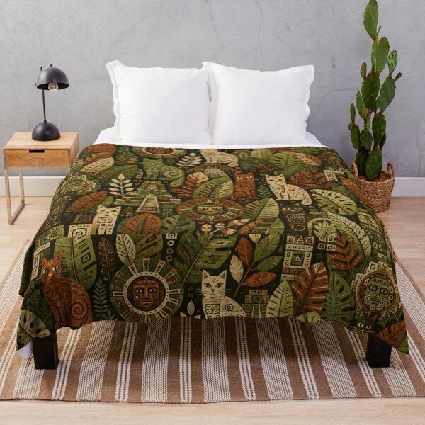 Item preview, Incan Jungle Cats Pattern designed and sold by Mindworx21.