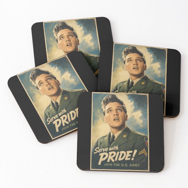 Item preview, Elvis Presley Vintage U.S. Army "Serve With Pride" Recruiting Poster designed and sold by ElvisVintagePosters.