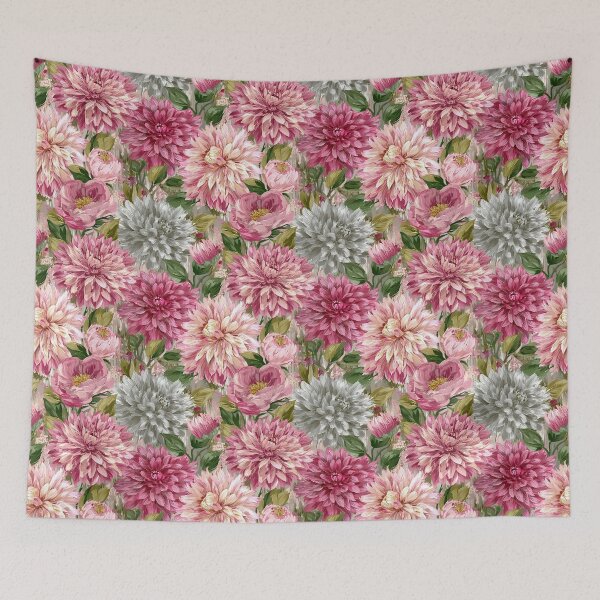 Item preview, Unique Dahlias  - Flower Garden Pattern  - Birthday Gifts For Him designed and sold by RoyalStarsPatts.
