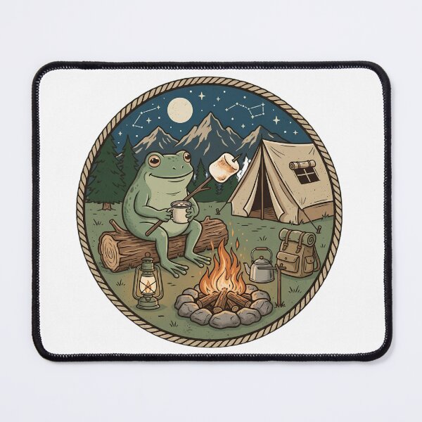 Item preview, Campfire Marshmallow Frog Camping Classic T-Shirt designed and sold by The Design Trendz.