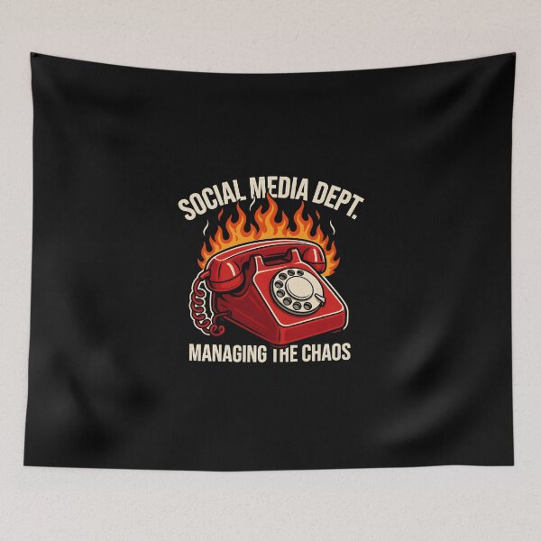 Item preview, Social Media Dept Managing The Chaos Burning Phone designed and sold by Enea Kelo.