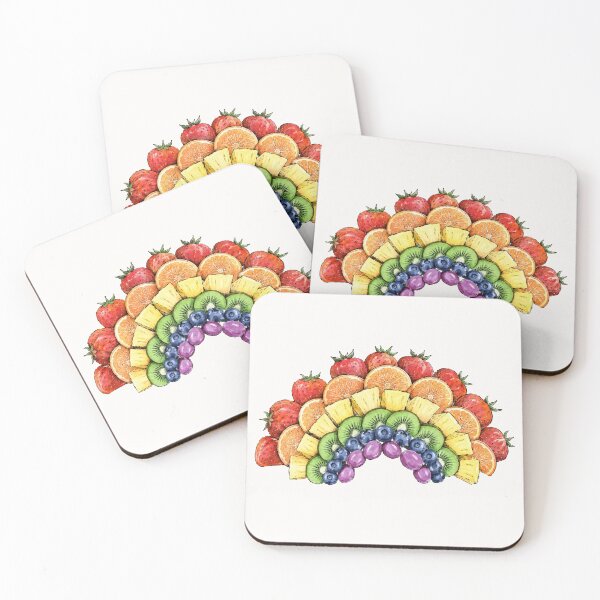 Item preview, Eat the Rainbow Watercolor Fruit Illustration designed and sold by bosamji.