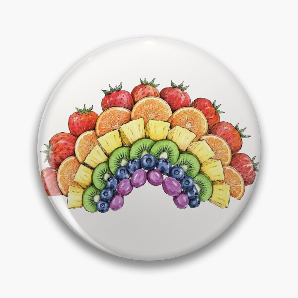 Item preview, Eat the Rainbow Watercolor Fruit Illustration designed and sold by bosamji.