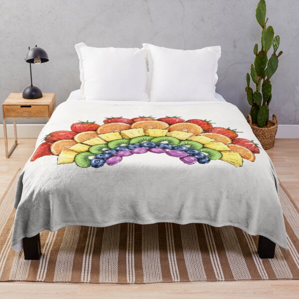 Item preview, Eat the Rainbow Watercolor Fruit Illustration designed and sold by bosamji.