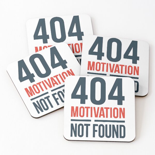 Item preview, 404 Motivation Not Found – Funny Programmer & Developer Typography T-Shirt designed and sold by KAM-KAM-STORE.