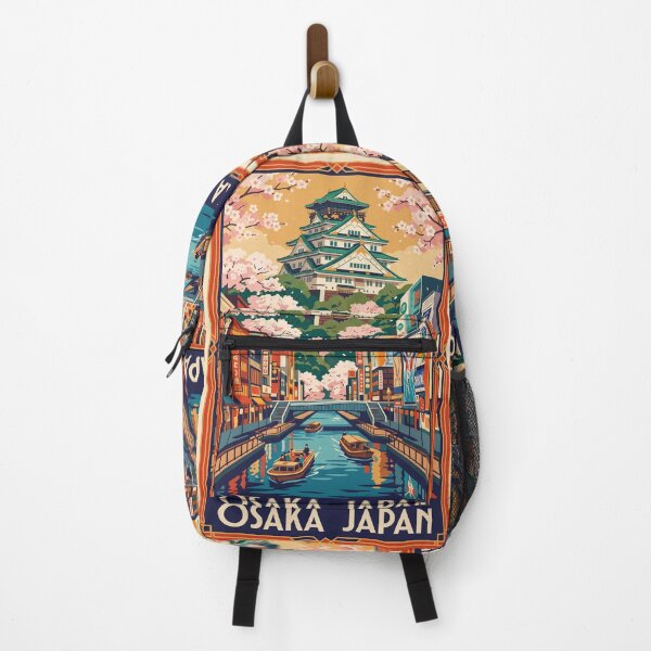 Item preview, Vintage Osaka Canal, Japanese Aesthetic Travel Poster designed and sold by Bomax121.
