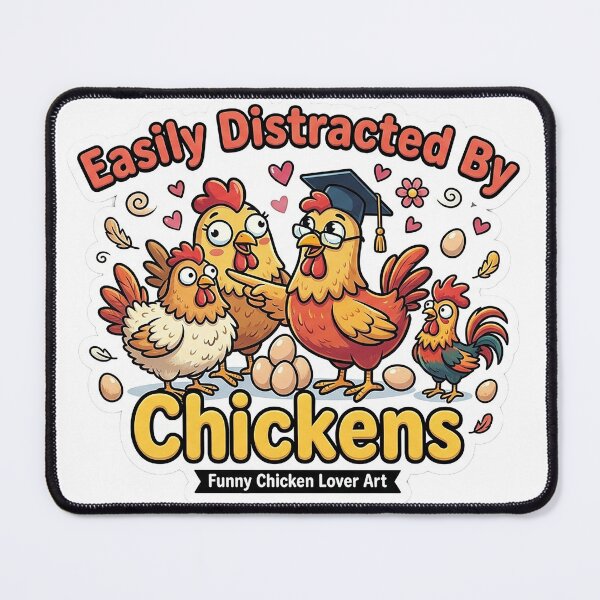 Item preview, Easily Distracted By Chickens, Sorry, I Saw A Chicken designed and sold by mdbrna.