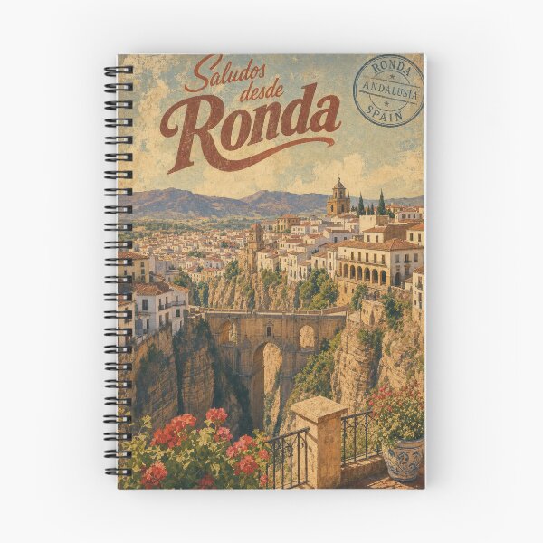 Item preview, Ronda Spain Travel Souvenir - Retro Illustration designed and sold by VisualArtsOasis.
